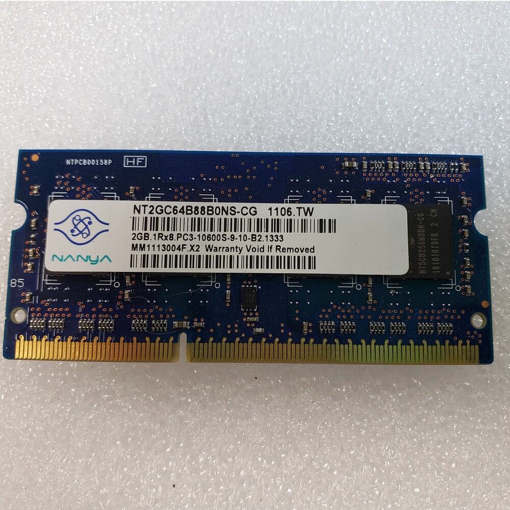 Nanya 2GB DDR3 1333MHz PC3-10600S Laptop RAM SODIMM Memory Stick